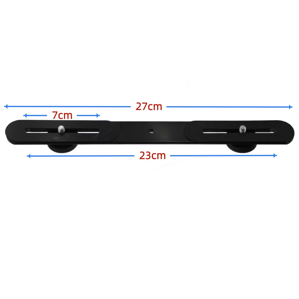 Dual Flash Bracket 1/4'' Screw - Photography Lighting Description ulasan dan harga