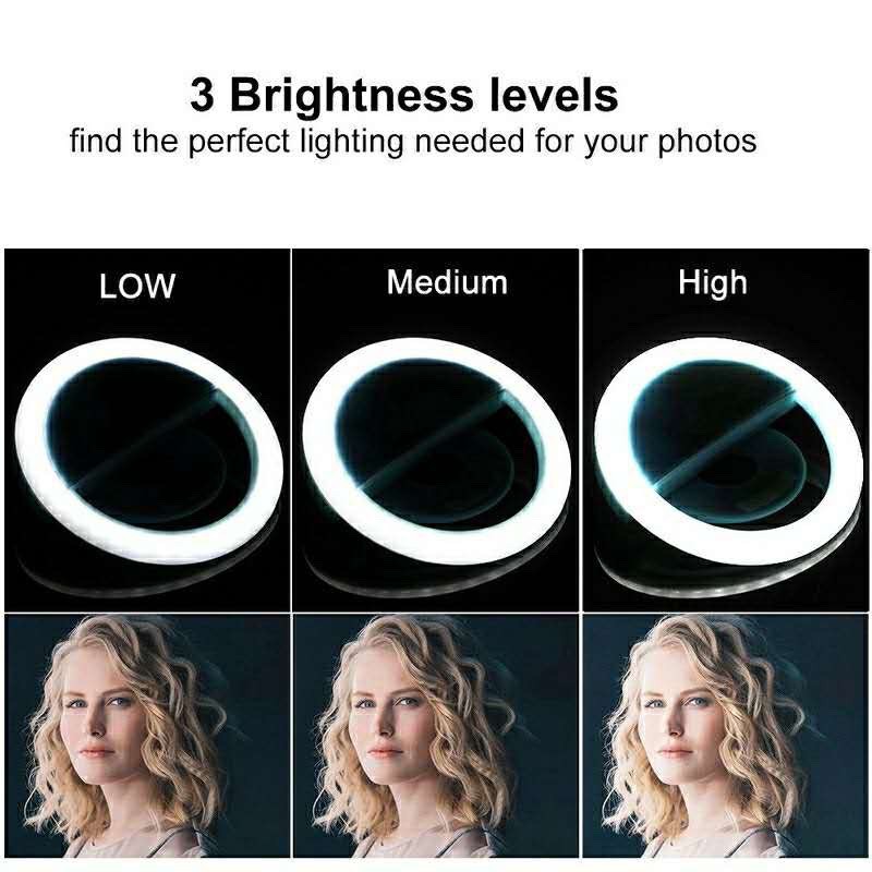 LED Selfie Ring Light 3 Level  - Photography Lighting Description ulasan dan harga