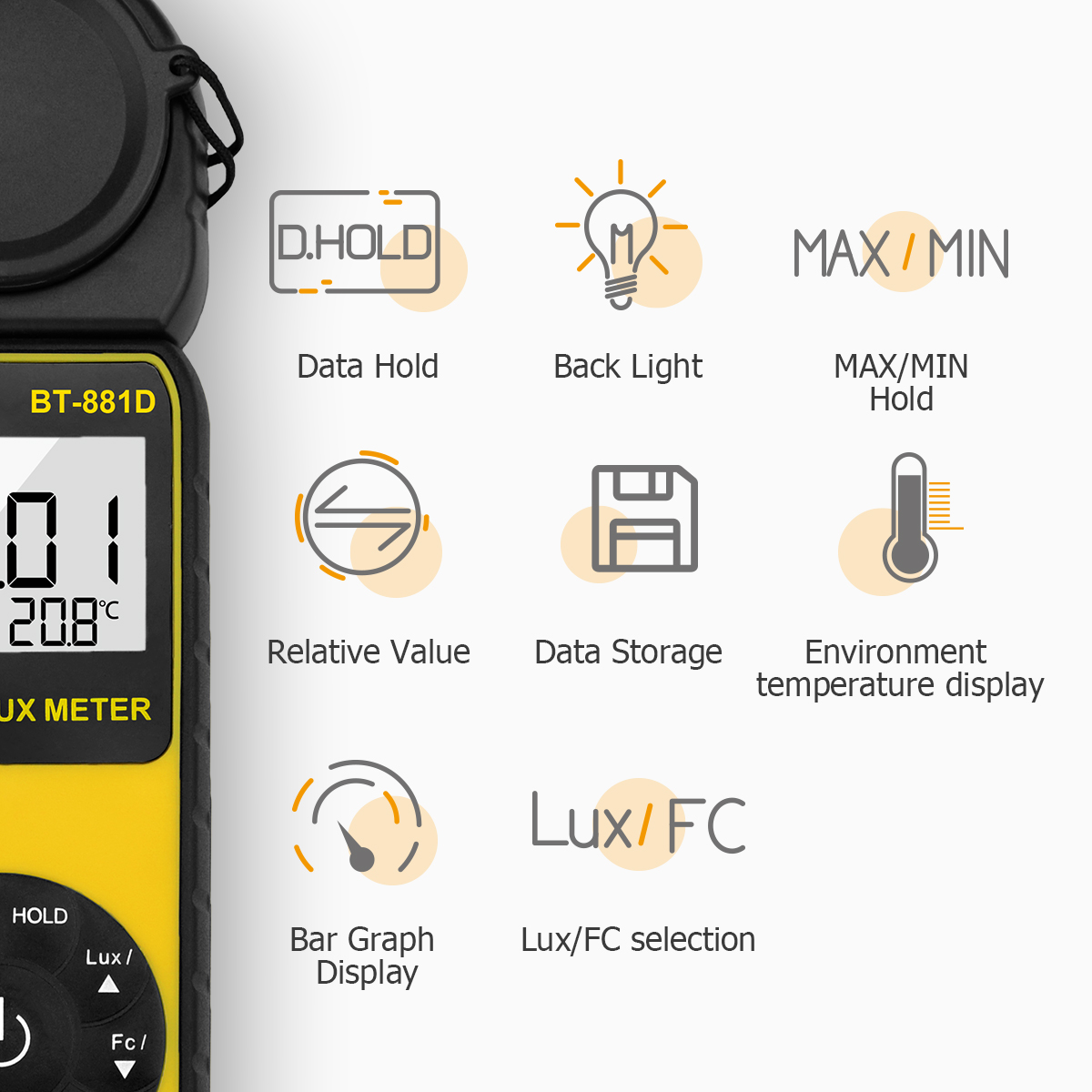 Digital Lux Meter 400,000 Lux  - Photography Lighting Handheld ulasan dan harga
