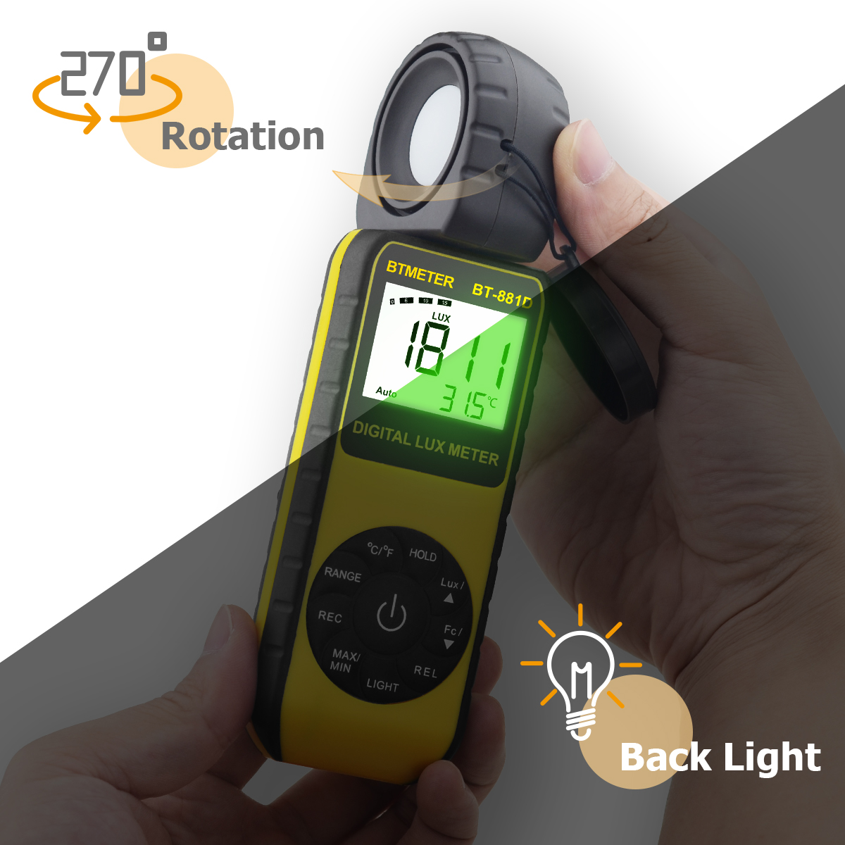 Digital Lux Meter 400,000 Lux  - Photography Lighting Handheld ulasan dan harga