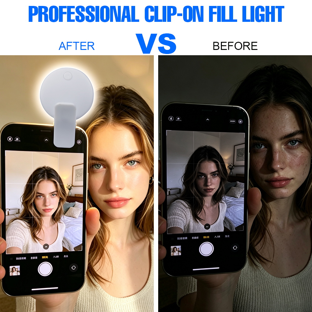 Clip LED Selfie Fill Light 3 B - Photography Lighting Game ulasan dan harga