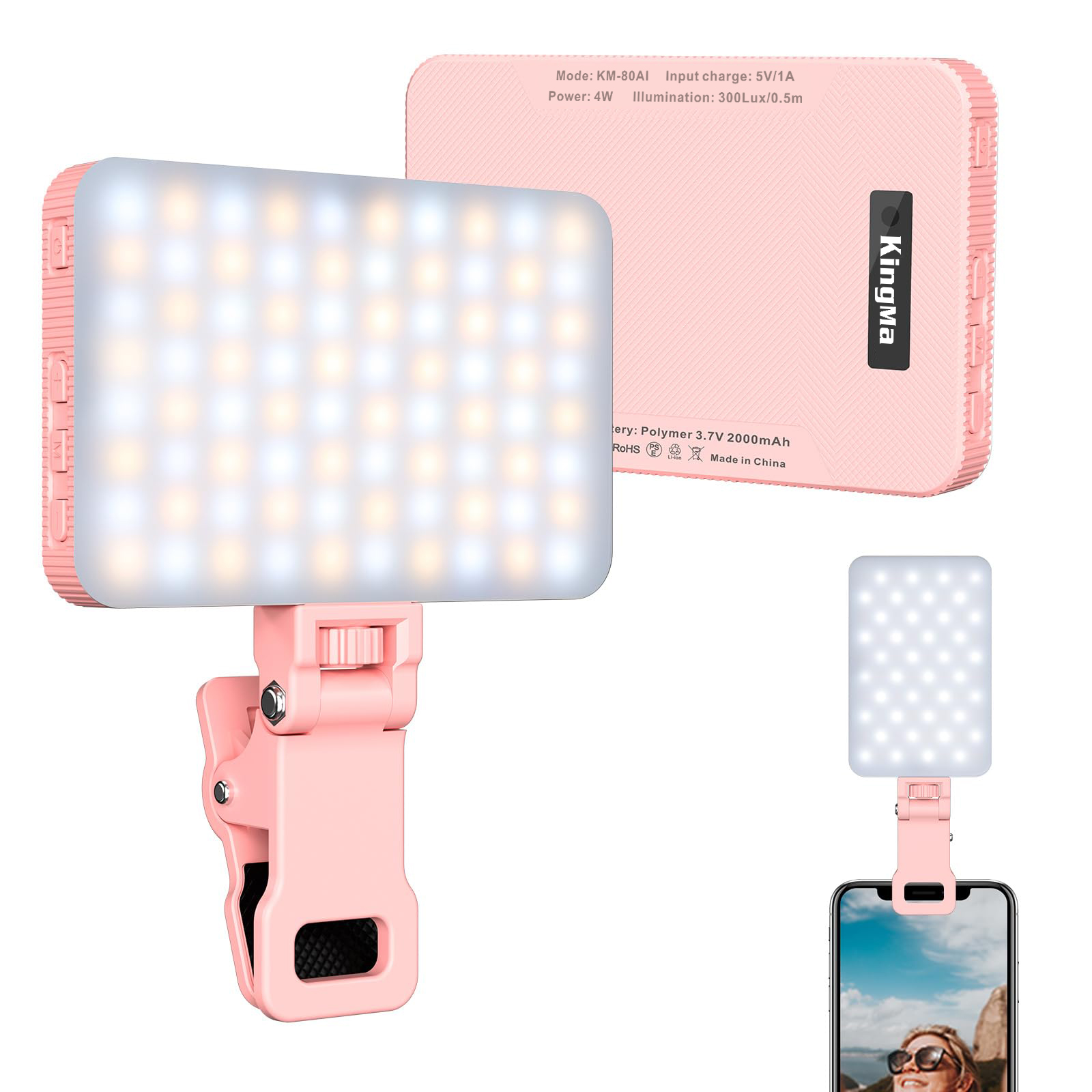 King Ma Pink Rechargeable Self - Photography Lighting Handheld ulasan dan harga