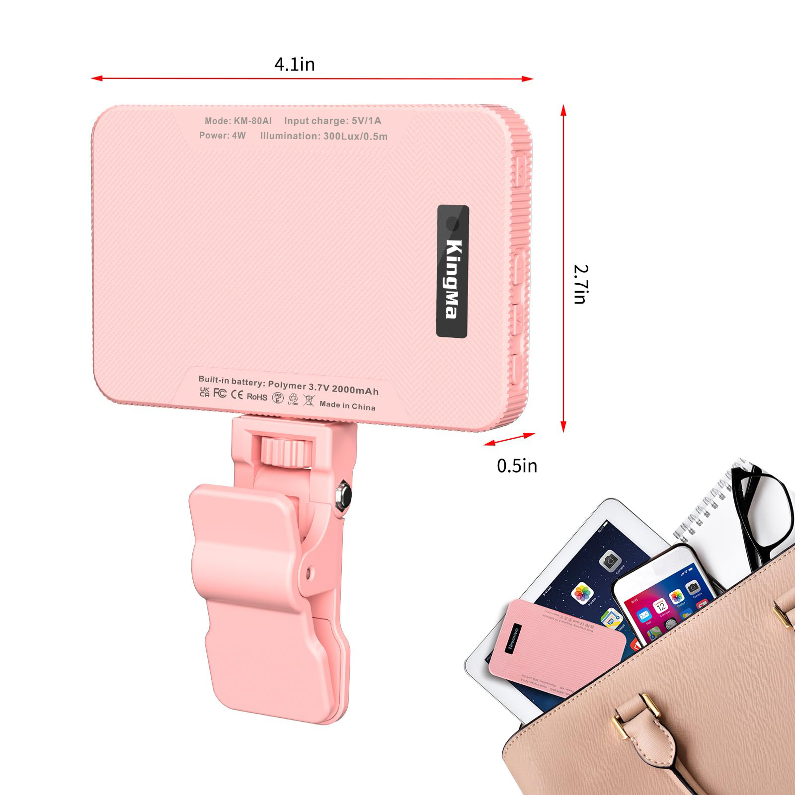 King Ma Pink Rechargeable Self - Photography Lighting Handheld ulasan dan harga