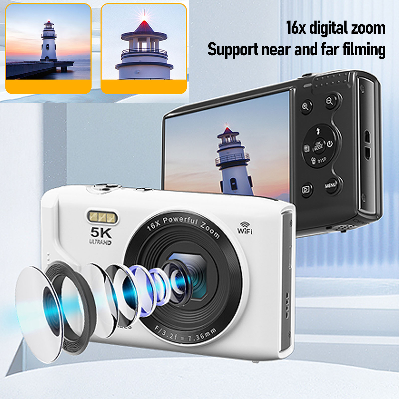 5K Digital Camera 72MP 16X Zoo - Photography Lighting For Beginners ulasan dan harga