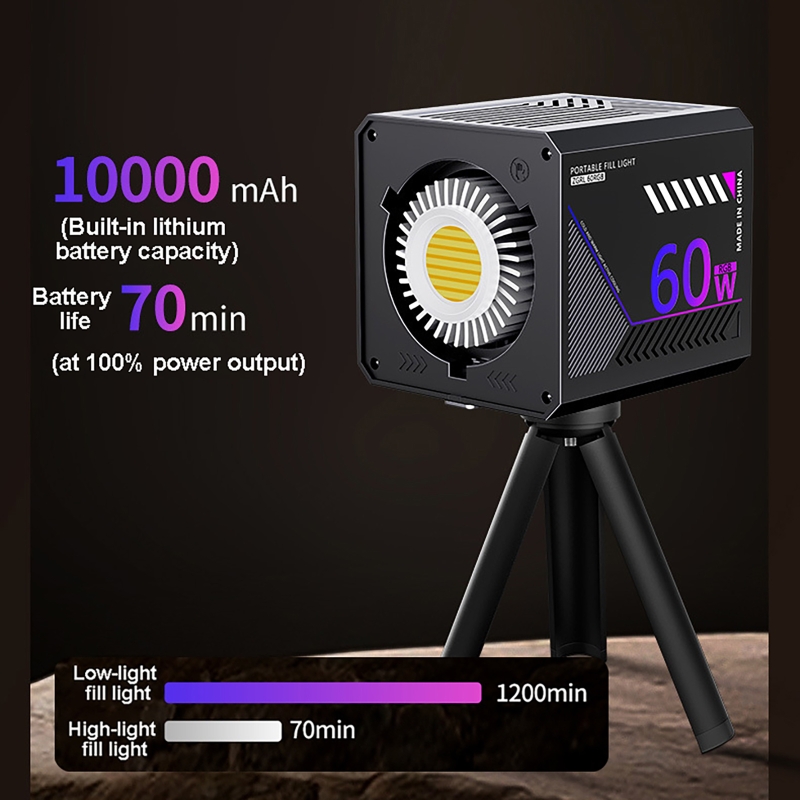 60W RGB Video Light Portable L - Photography Lighting Handheld ulasan dan harga