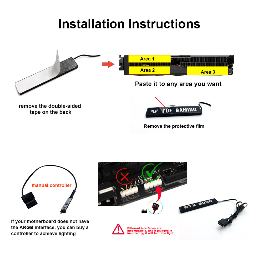 PC GPU ARGB Lighting Panel Whi - Photography Lighting Game ulasan dan harga